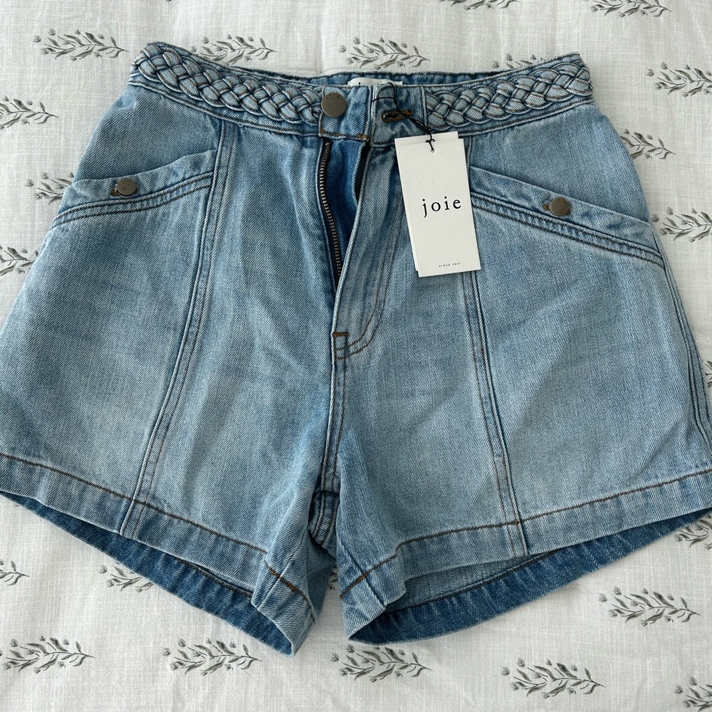 Joie Blue Jean Shorts Distressed Denim Casual